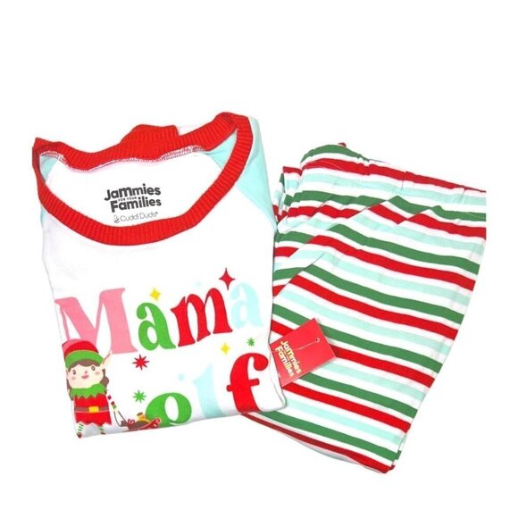 Cuddl Duds Womens Sweater Knit Mama Elf Top Bottoms Pajamas 2 Pc Sets Sz L New - Picture 2 of 11